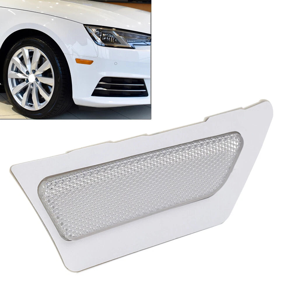 White Front Bumper Reflector Side Marker Light for Audi A4 B9 (2017-2019)