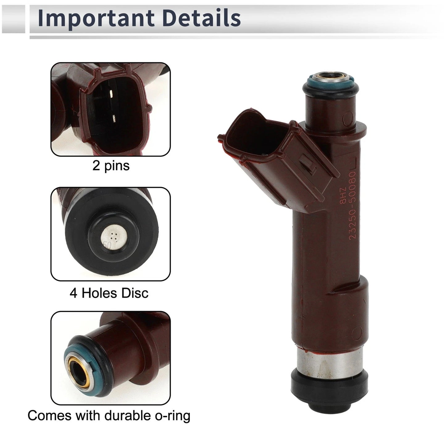 Fuel Injector 23209-50080 for Toyota Tundra 4.7L V8 (2005-2009) 1 Pcs