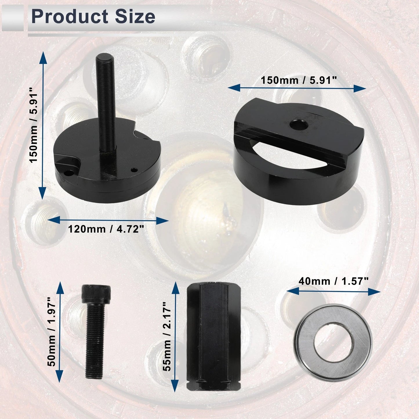 Crankshaft Rear Main Seal Installer Tool for Ford 4.5L, 6.0L, 6.4L