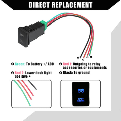 Push Button Switch Set for Toyota Land Cruiser 4Runner (2003-2023)