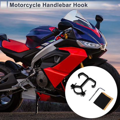 Aluminum Alloy Motorcycle Hanging Hook Hexagon Wrench Gasket 1 Set Black