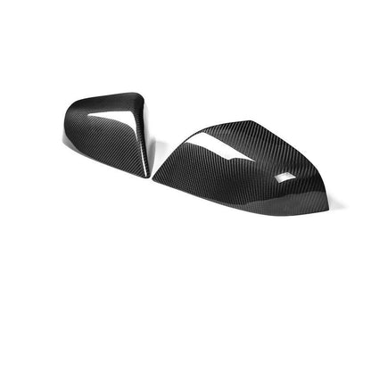 Mirror Covers for Tesla Model X 2016-2023 (2 x Glossy Carbon Fiber)