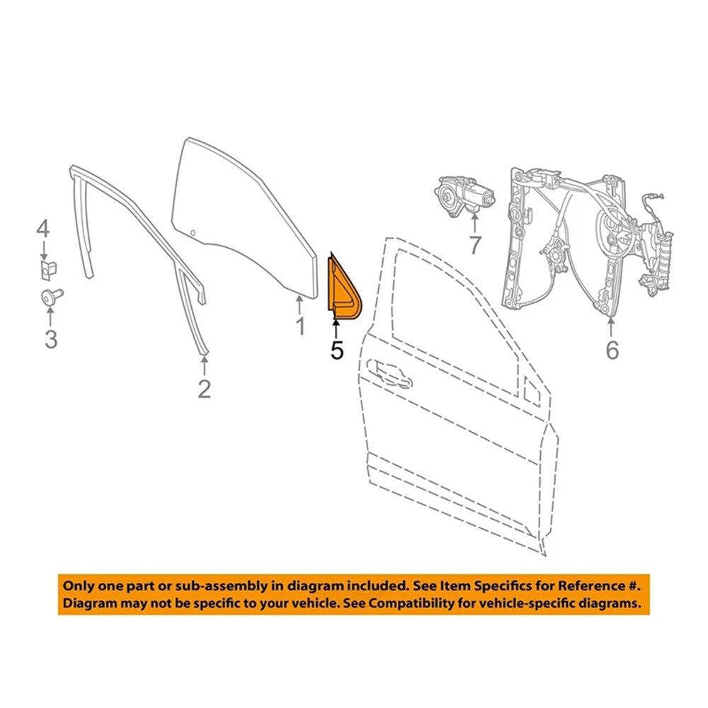 Right Side Front Door Corner Molding for Dodge Dart (2012-2016)