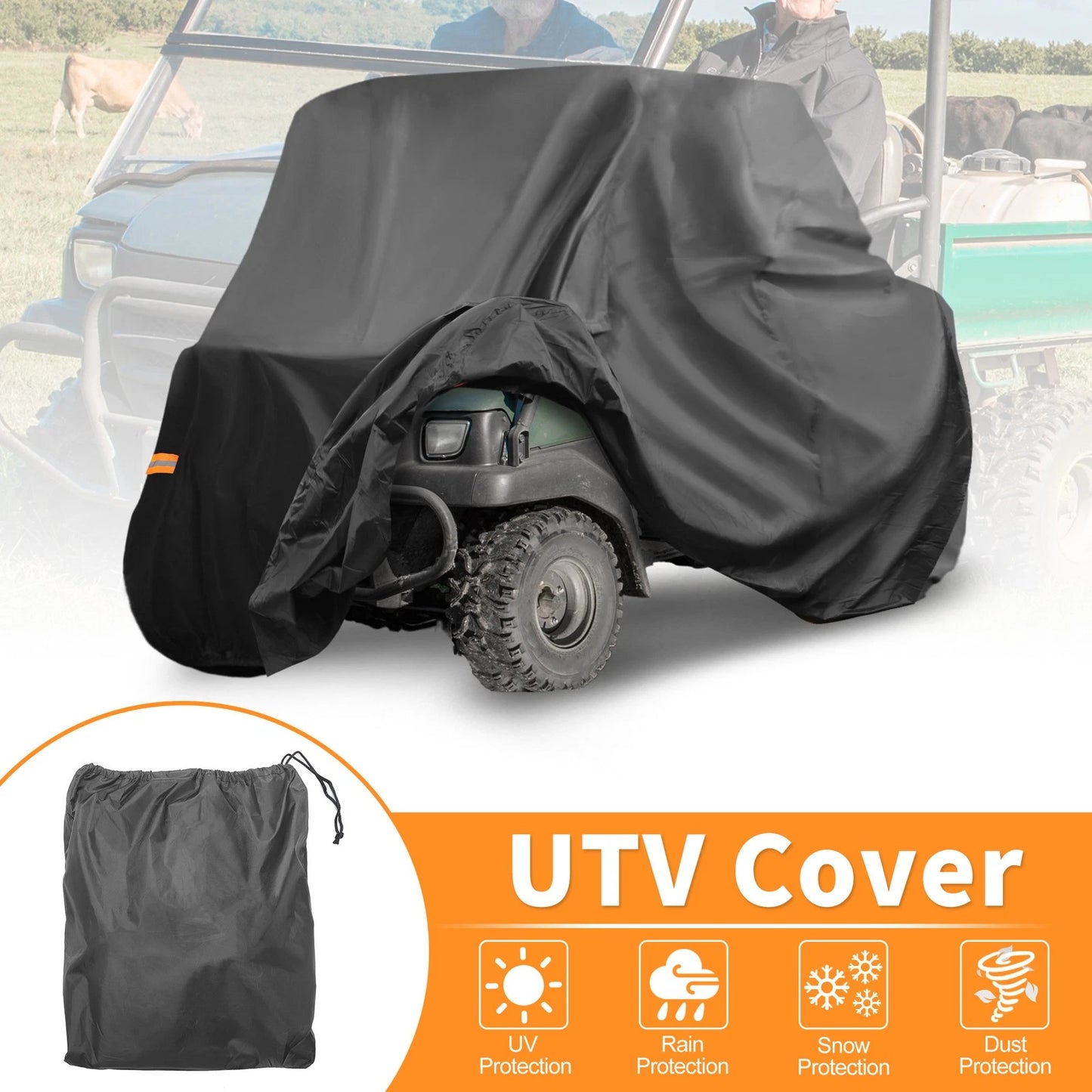 210D-PU Waterproof UTV Cover Side by Side for Kawasaki MULE SX