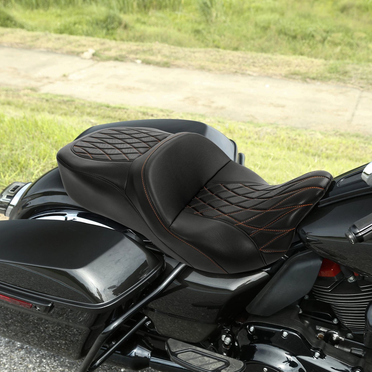 Rider Passenger Pillion Seat for Harley Touring CVO Street Road Glide (09-23)