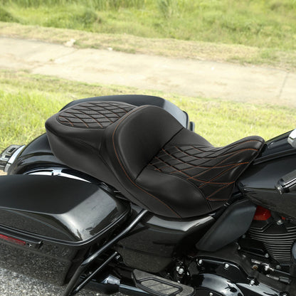 Rider Passenger Pillion Seat for Harley Touring CVO Street Road Glide (09-23)