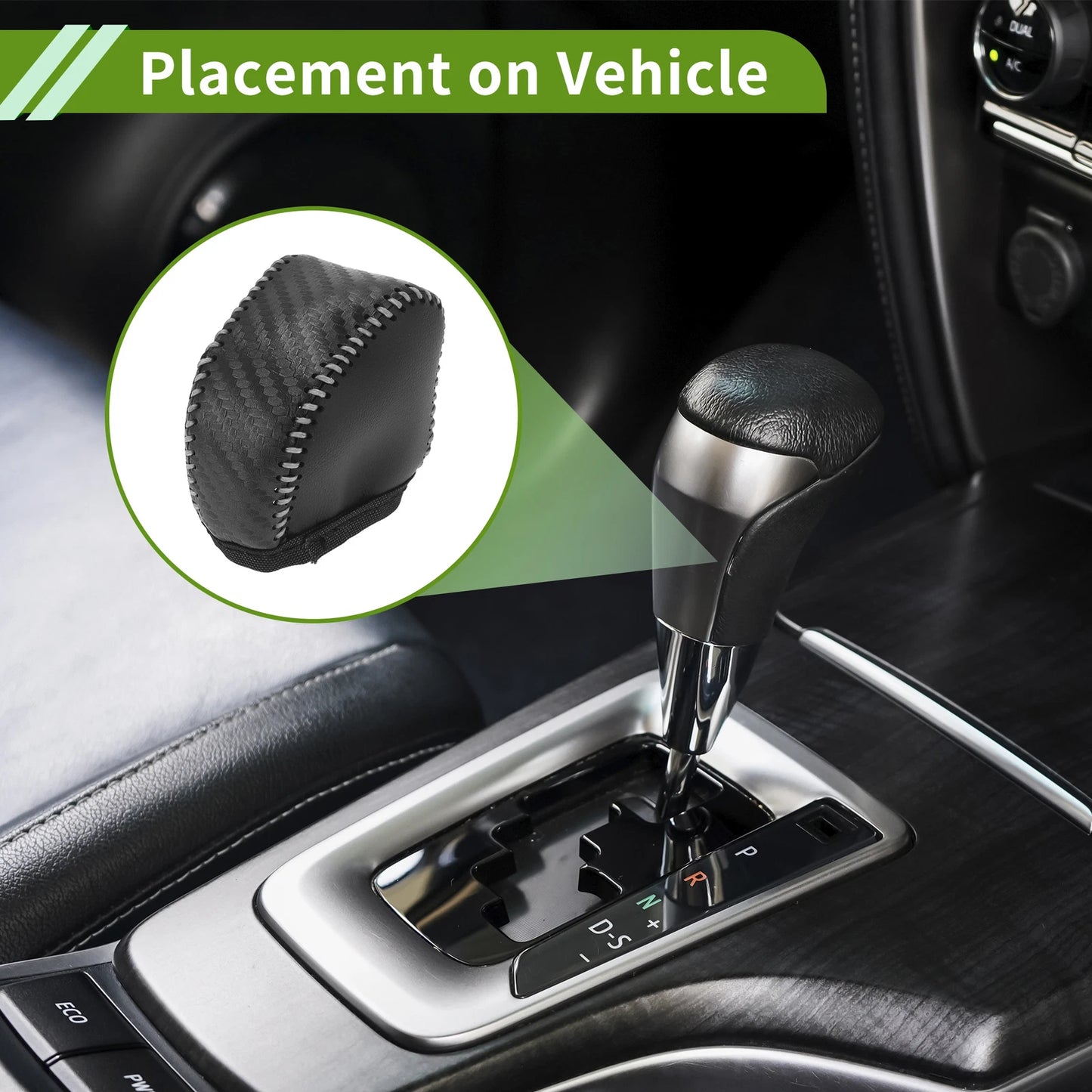 Car Gear Shift Knob Cover for Lexus NX250 2022-2023 Black Carbon Fiber