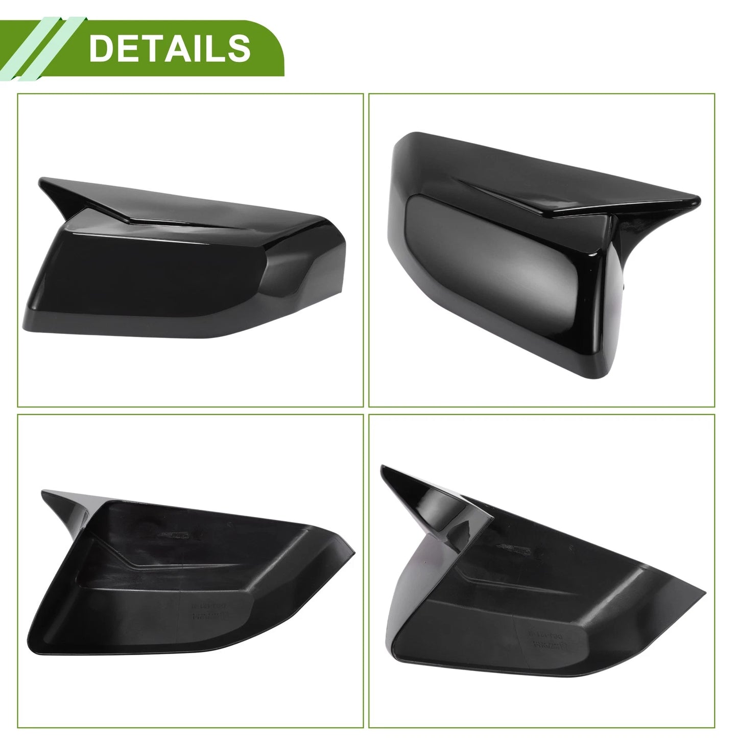 1 Pair Mirror Cover Cap Gloss Black for Chevrolet Colorado (2023 - 2025)