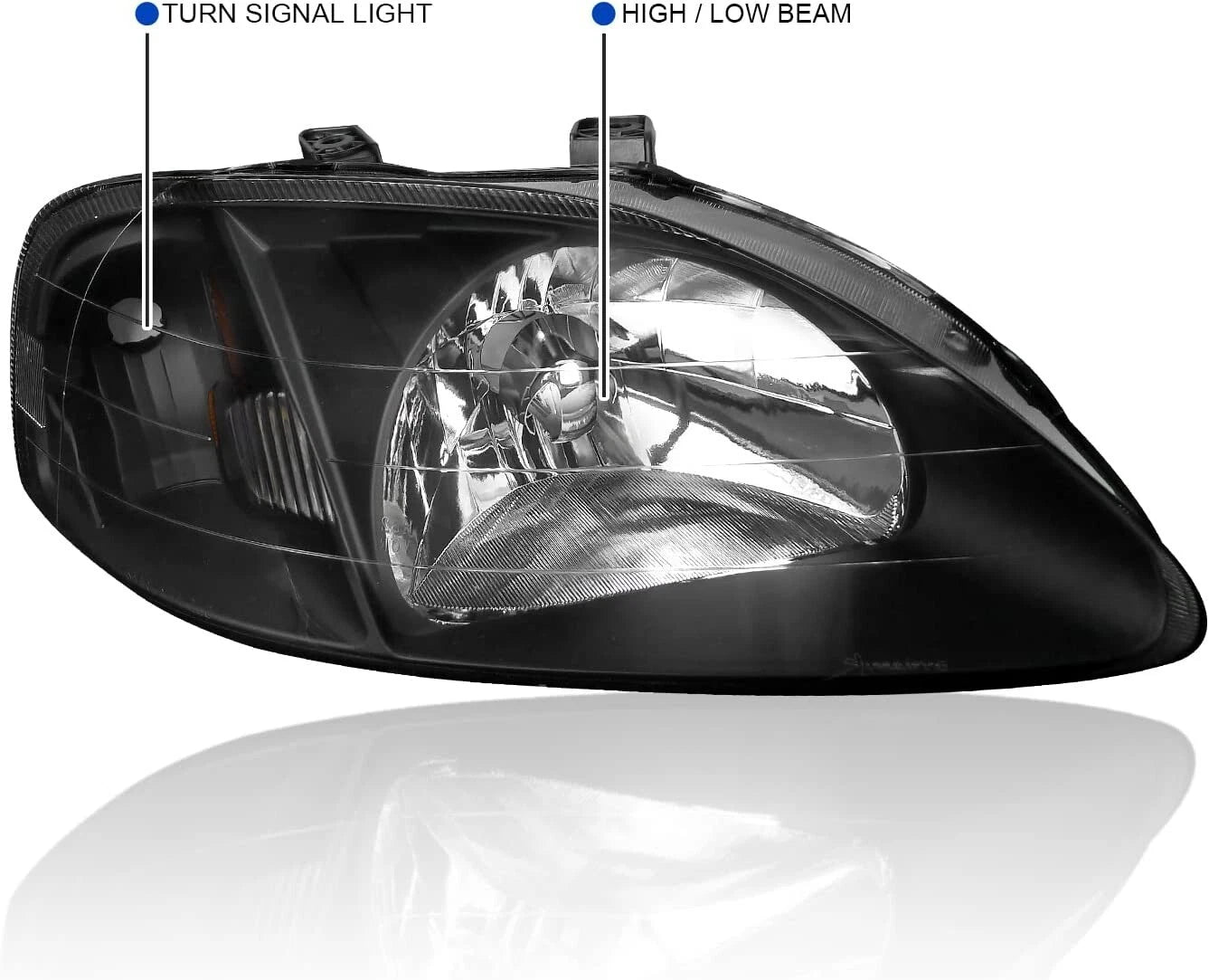 Headlight Amber Reflector for Honda Civic EJ EK EK4 EK9 (1999-2000)