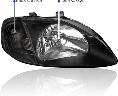 Headlight Amber Reflector for Honda Civic EJ EK EK4 EK9 (1999-2000)