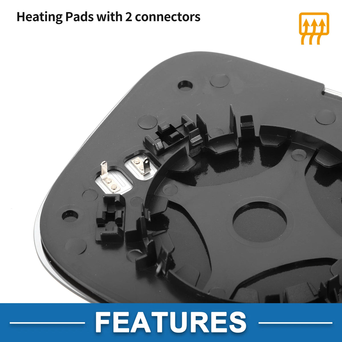 Heated Left Mirror Glass for Volvo XC70 XC90 (2007-2014)