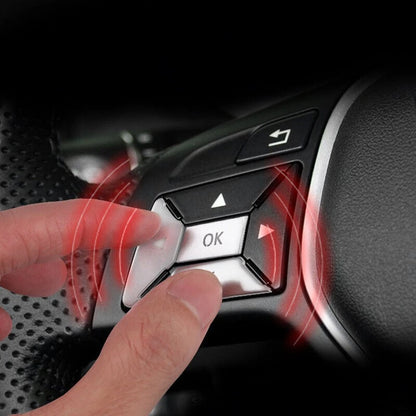 Chrome Steering Wheel Button Cover Trim for Mercedes E-Class W204 (2012–2016)