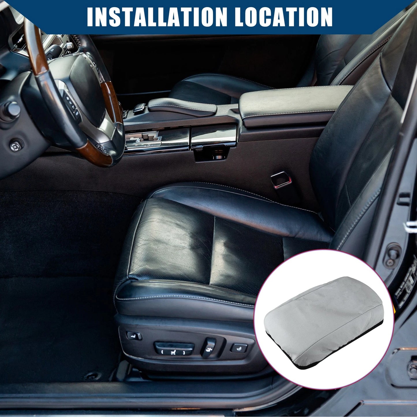 Center Console Armrest Cover Neoprene Gray for Buick Verano (2015–2016)
