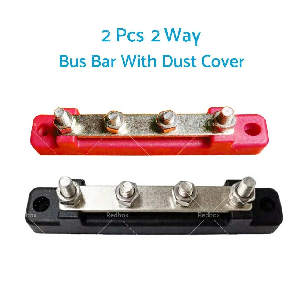 12V 150A Bus Bar Power Distribution Terminal Block Red & Black