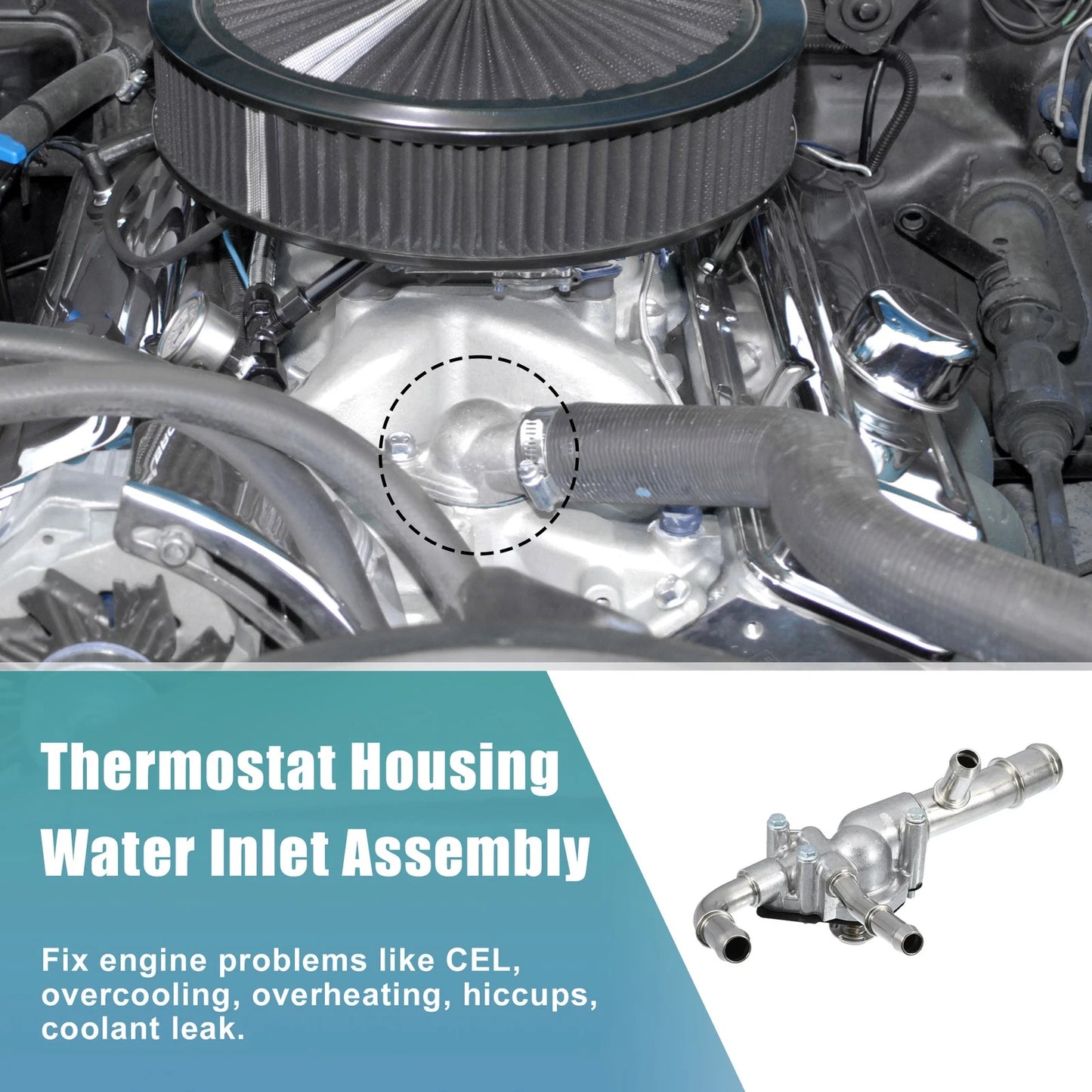 Engine Coolant Thermostat Housing Assembly for Chevrolet Impala (14-20)
