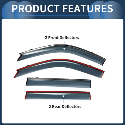 Window Deflectors for Toyota Land Cruiser Prado J120 (2003-2009)