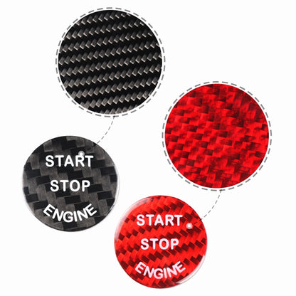Red Carbon Fiber Engine Start Button Cover for BMW F10 F01 F48 X3 F25 (2010-2017)