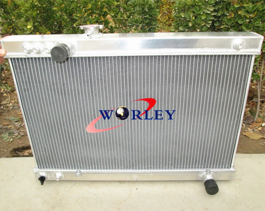 Aluminum Radiator + Fans for Toyota Supra MK3 MA70 MA71 3.0L JZA70 (86-93)