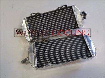 KTM 400 450 525 SX/MXC/EXC Aluminum Radiator & BLUE Hose Kit (2003-2007)