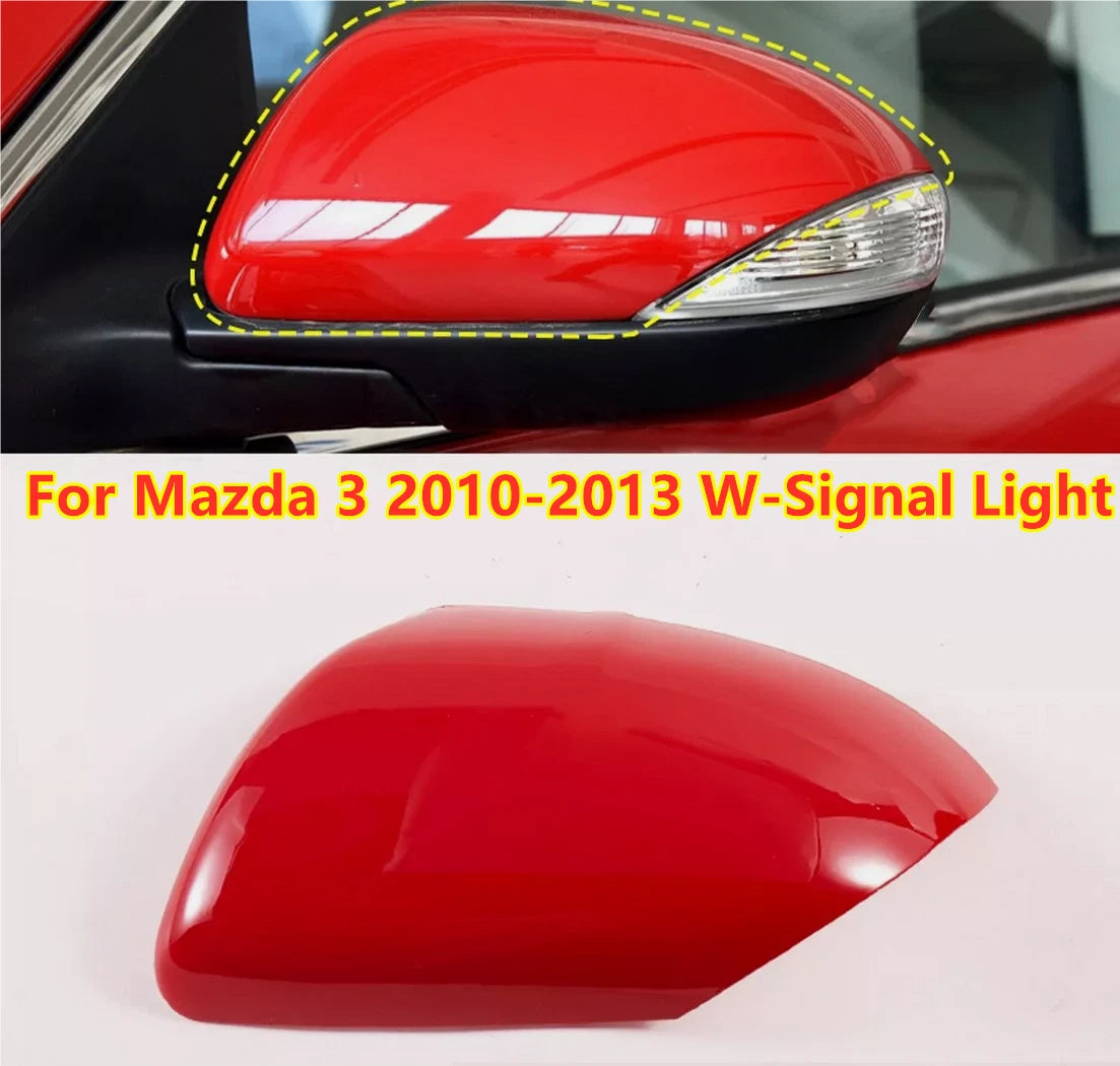 Left Driver Side Mirror Cover Cap Red for Mazda 3 (2010–2013)