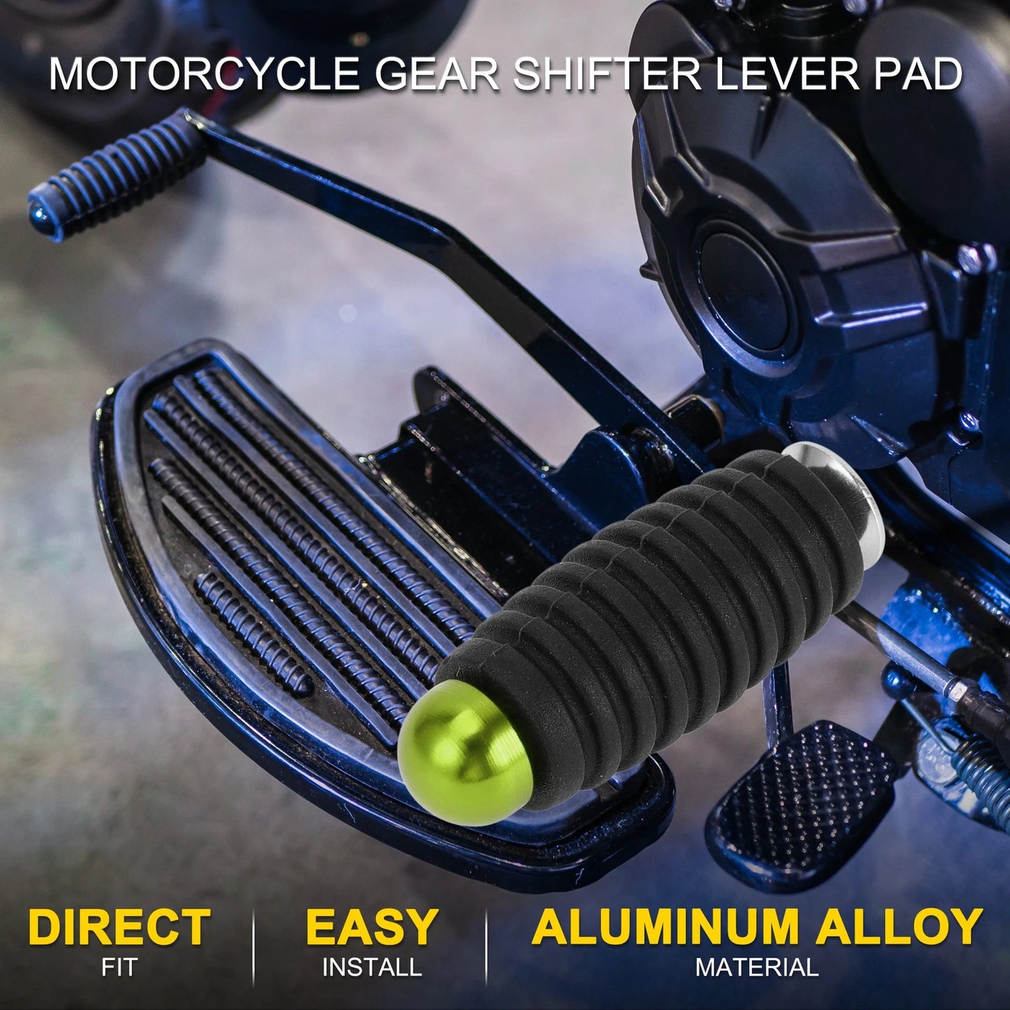 Motorcycle Gear Shifter Lever Shift Pedal Pad Rubber Universal Green 1 Pcs
