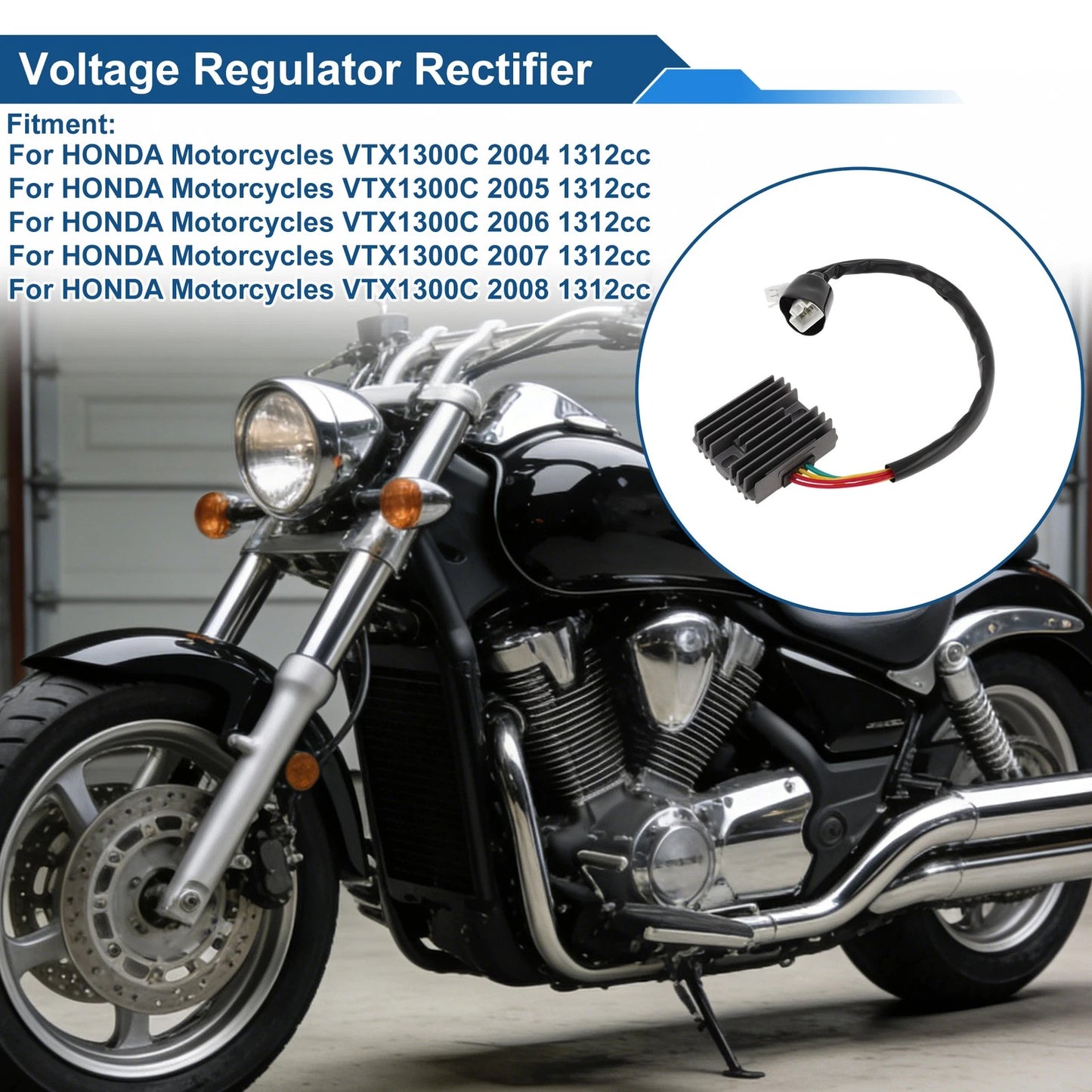 Voltage Regulator Rectifier 1312cc for HONDA VTX1300C (2004–2004)