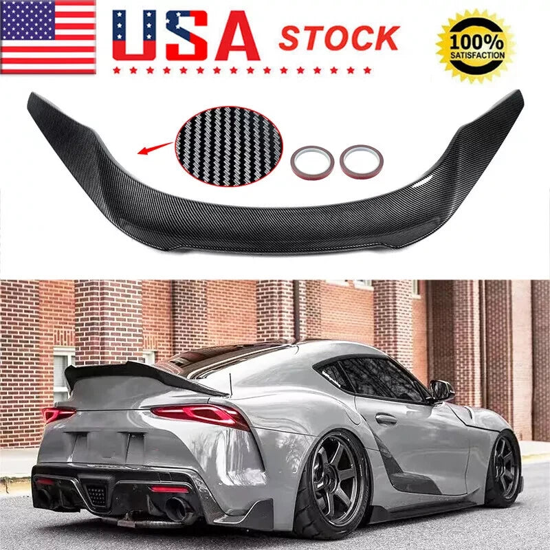 Rear Trunk Spoiler Wing Lip Carbon Black for Toyota GR Supra (2020-2024)