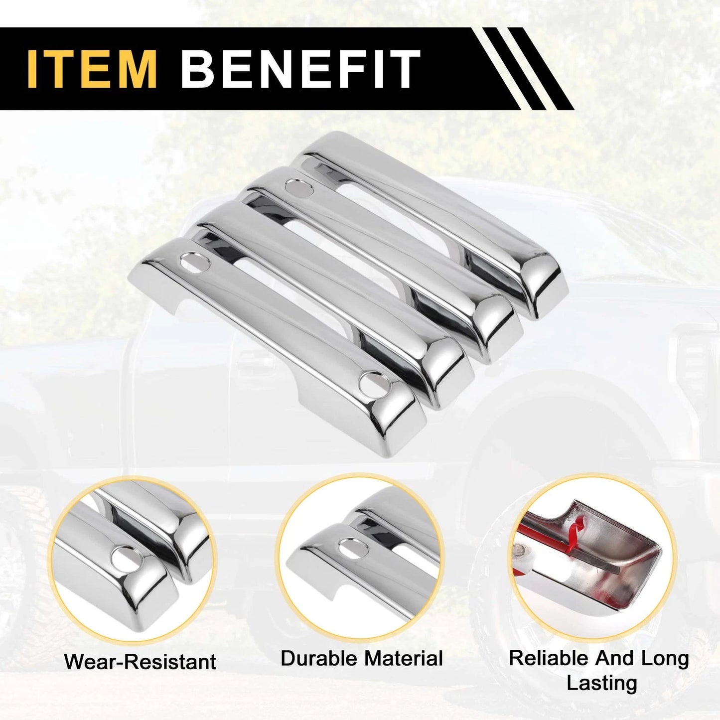 Car Door Handle Protector Set for Ford F-150 (2021-2024)