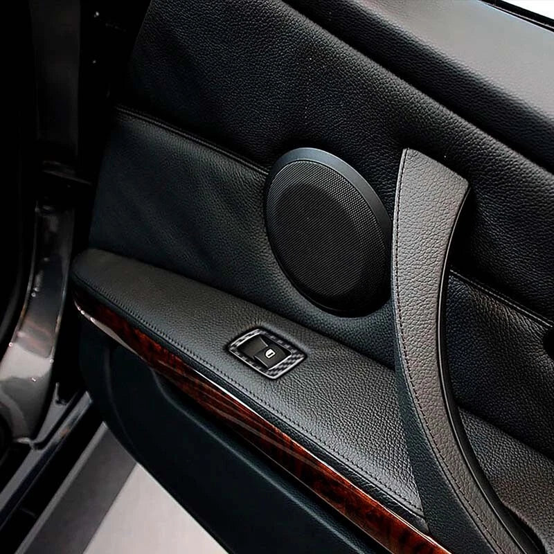 Carbon Fiber Interior Window Switch Cover Trim For BMW 3 Series E92 Coupe