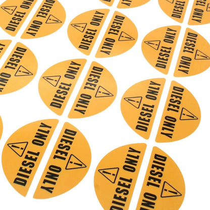 Diesel Only Yellow Sticker Door Gasoline Decal for Truck Tank Car