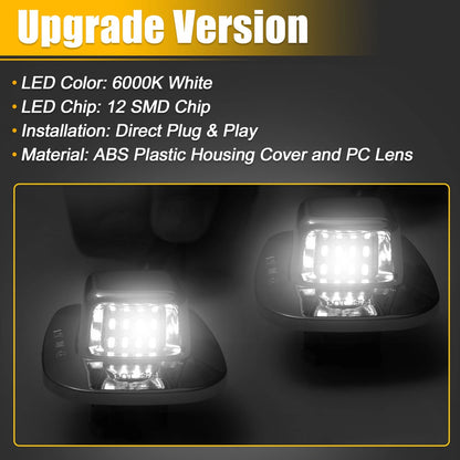 LED License Plate Light Lamp for Chevy C1500 C2500 6000K White