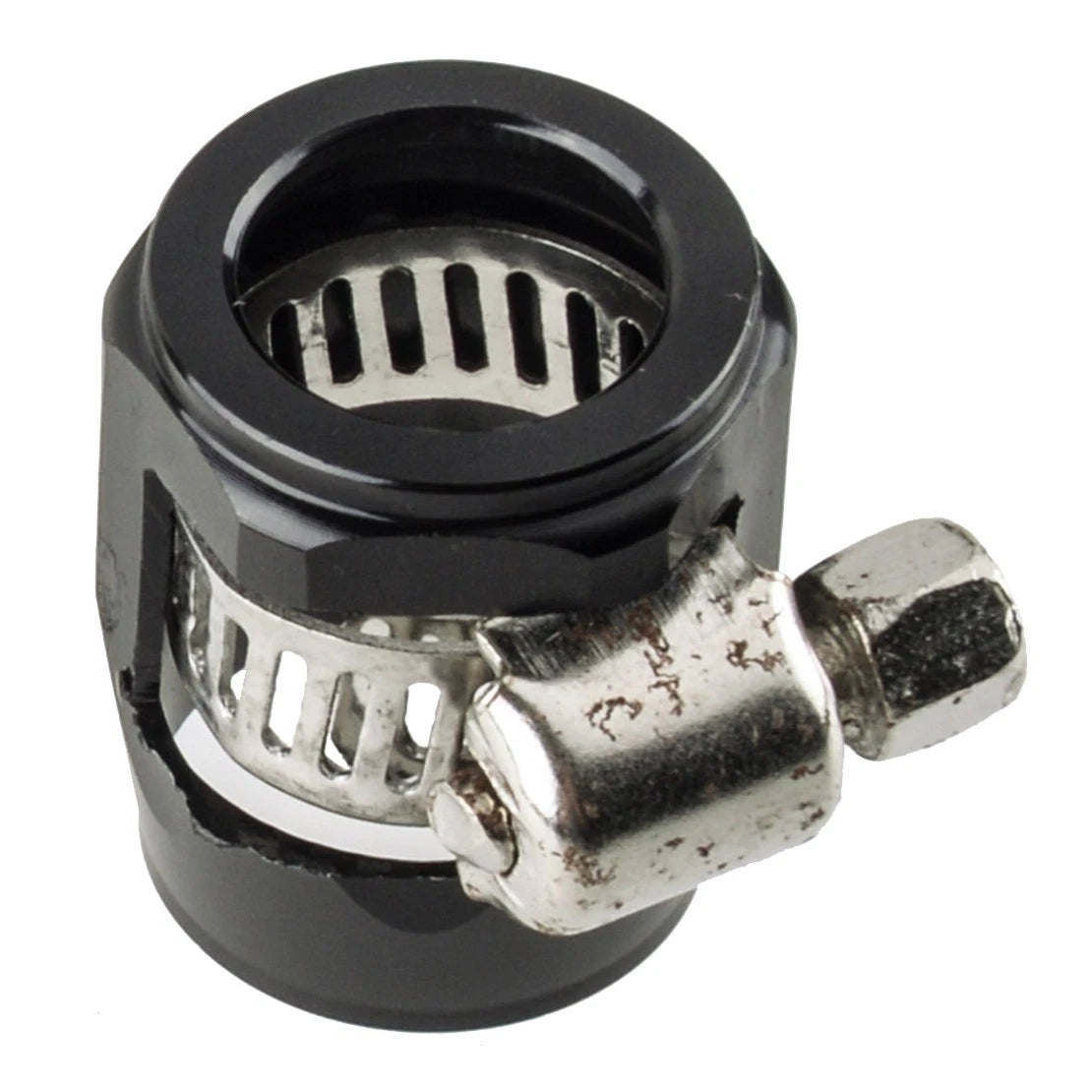 8 x Black Aluminum AN6 Hex Hose Clamps for Universal Fitting Connection