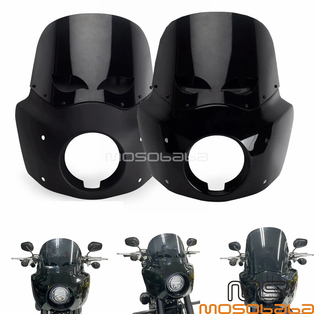 12" Headlight Fairing Windshield Kit for Harley Softail Street Bob (2018-2020)