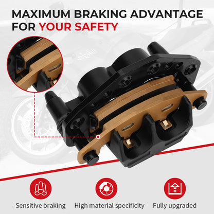Front Brake Caliper & Pads for Kawasaki Ninja 250R (2004–2009)