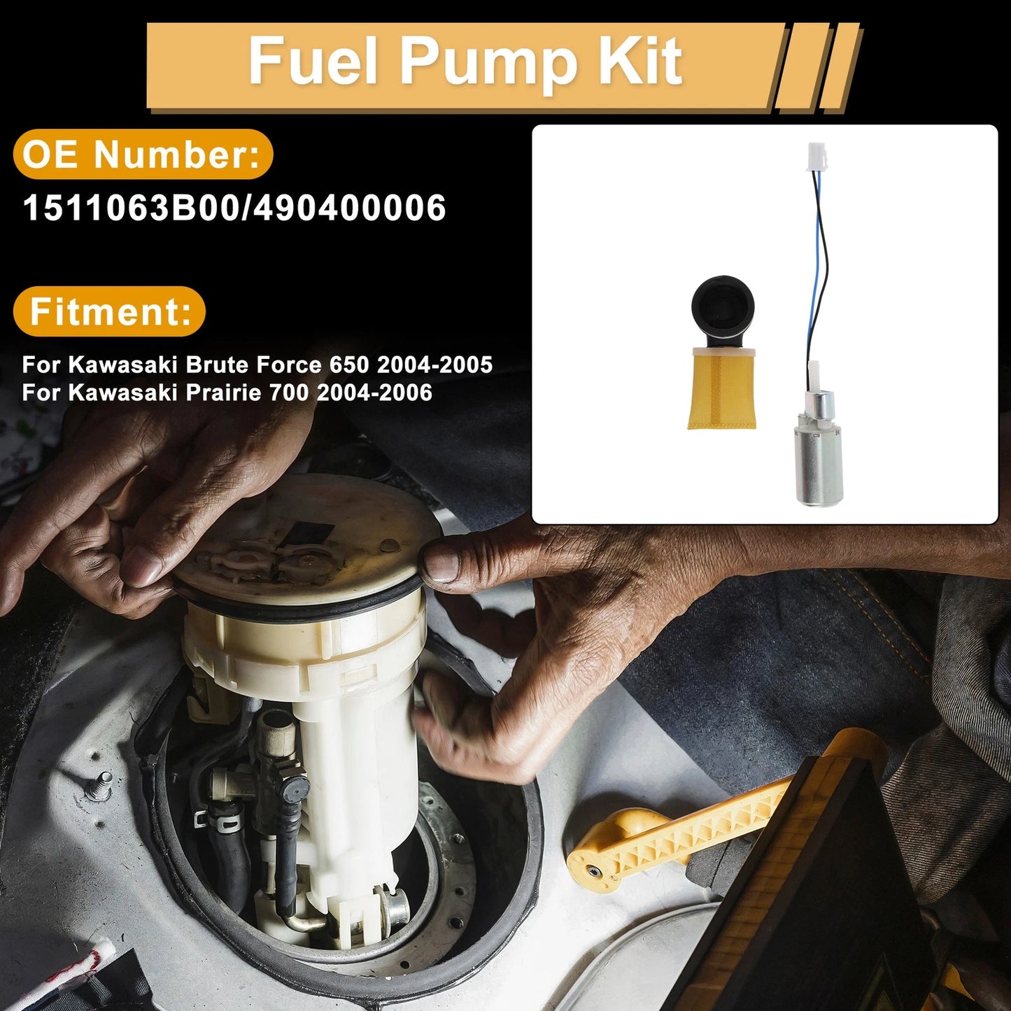 Fuel Pump / Metal / Pump for Kawasaki Brute Force 650 (2004-2005)