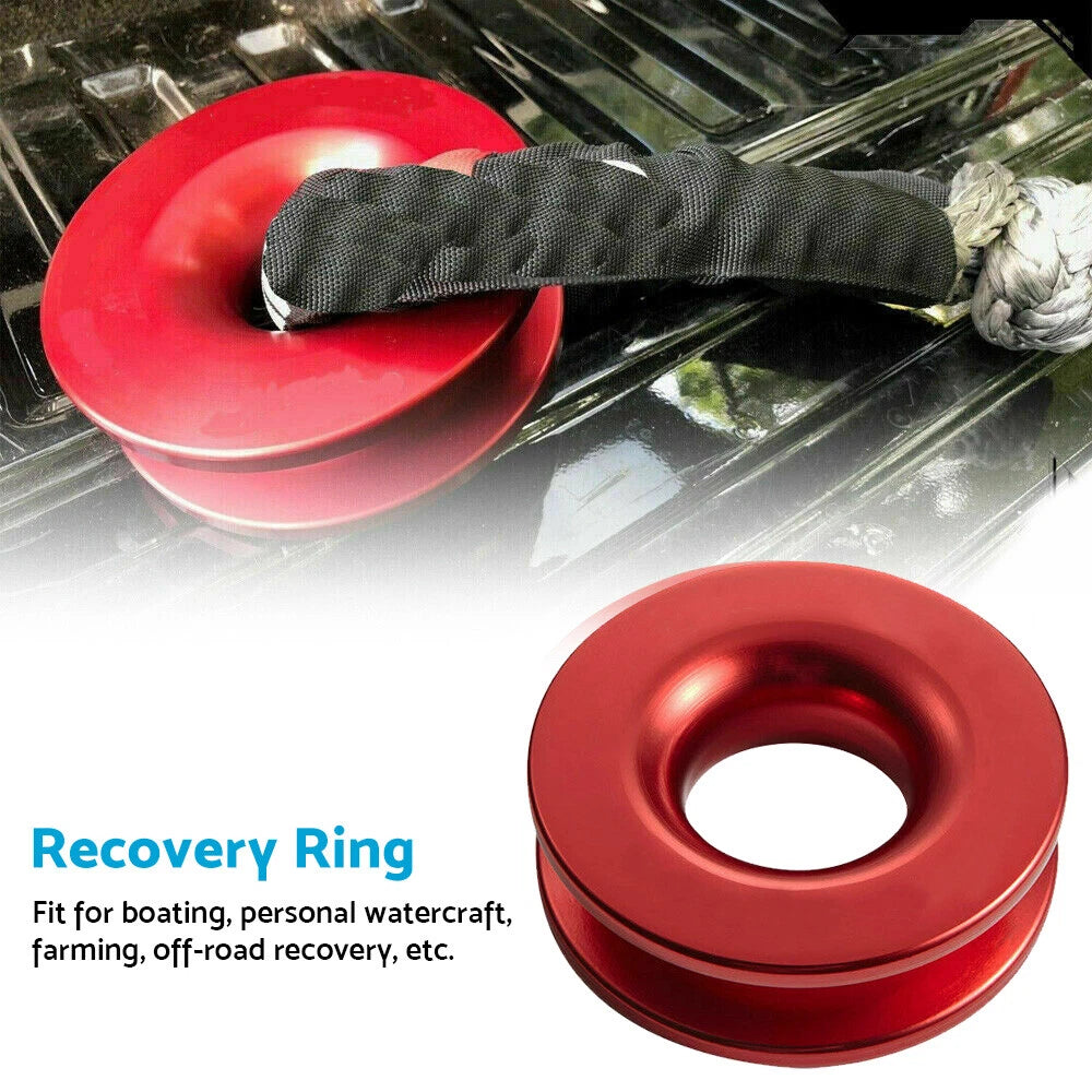 Recovery Ring Snatch Block Pulley for Off Road Winch Rope - 37479lbs