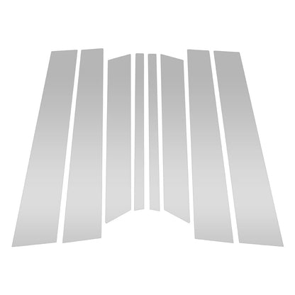 8 Pcs Door Pillar Window Trim for Ford Territory (2023-2024) Silver Tone