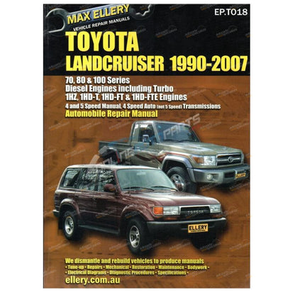 Repair Manual Diesel Workshop for Landcruiser 70-105 Series (1984–1999)