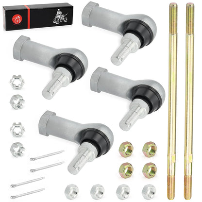 2 x Tie Rod Ends Kit w/ Nut Pin for Honda Foreman 450 TRX450 (1998–2004)