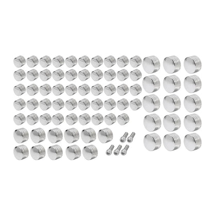 75X Chrome Engine Bolt Topper Caps for Harley Touring Road Street Glide (07-16)