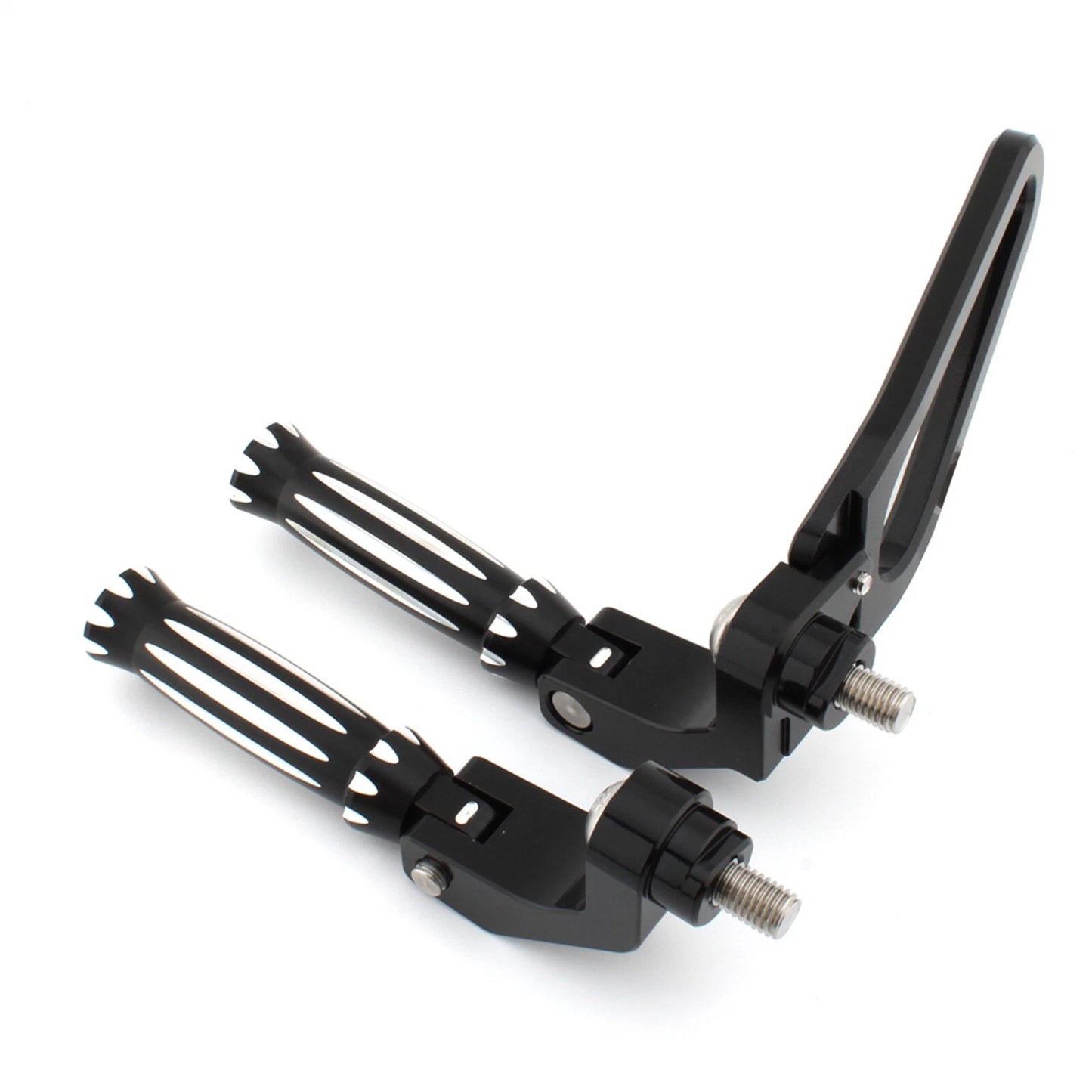 2 x Chrome Aluminum Rear Foot Rest Pegs for BMW R18 B Classic (2020-2023)