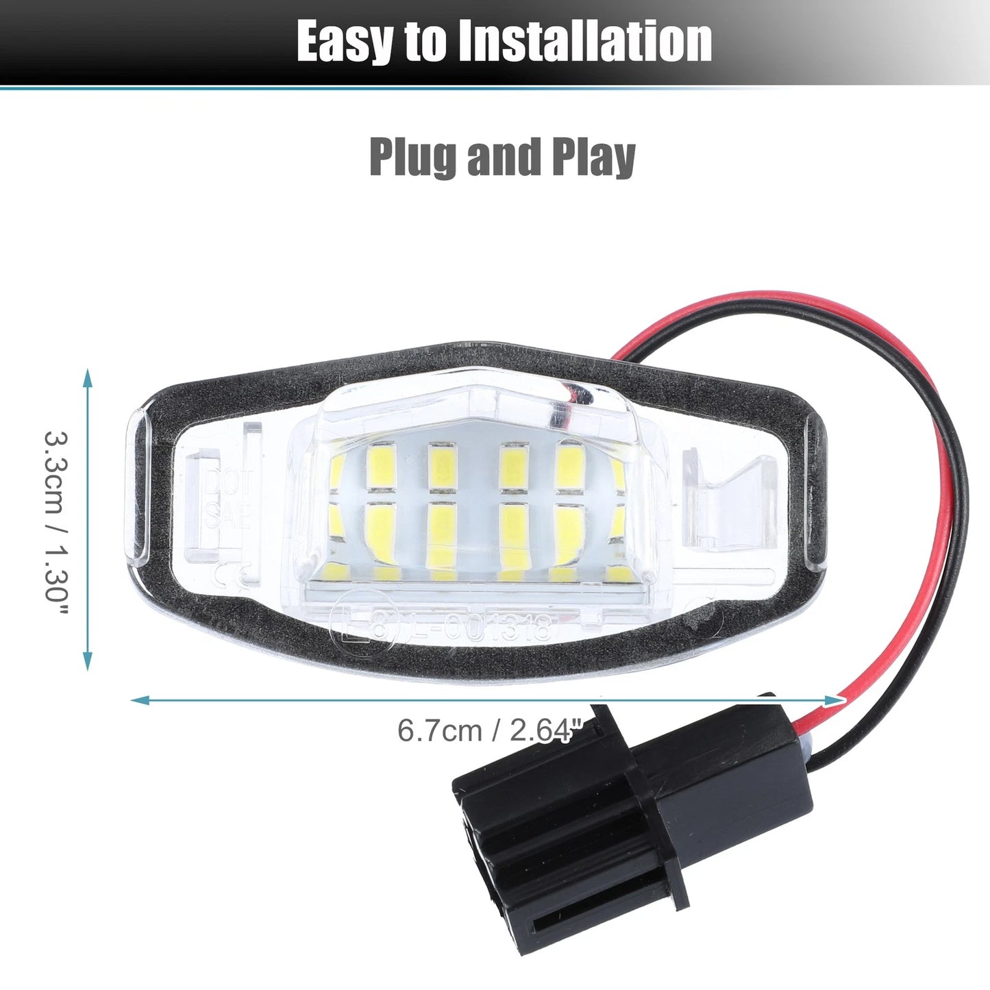 LED License Plate Light Taillight White Light for Honda Acura