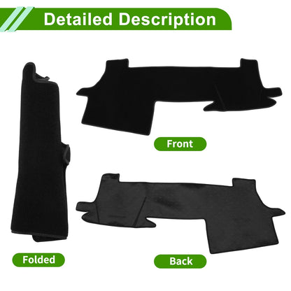 Dashboard Cover Black Polyester for Toyota Mark X 130 Series (2009-2019)