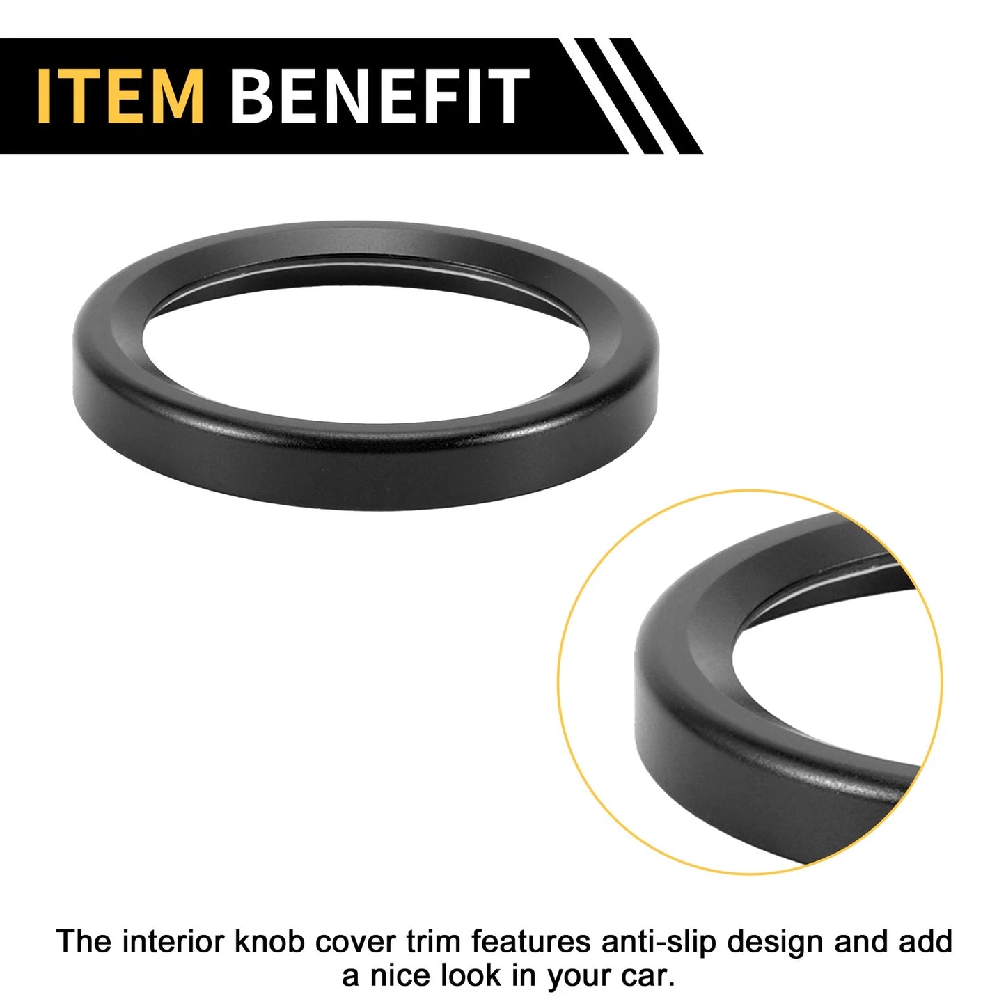Engine Start Stop Button Switch Knob Cover for Ford Maverick (2022) Black