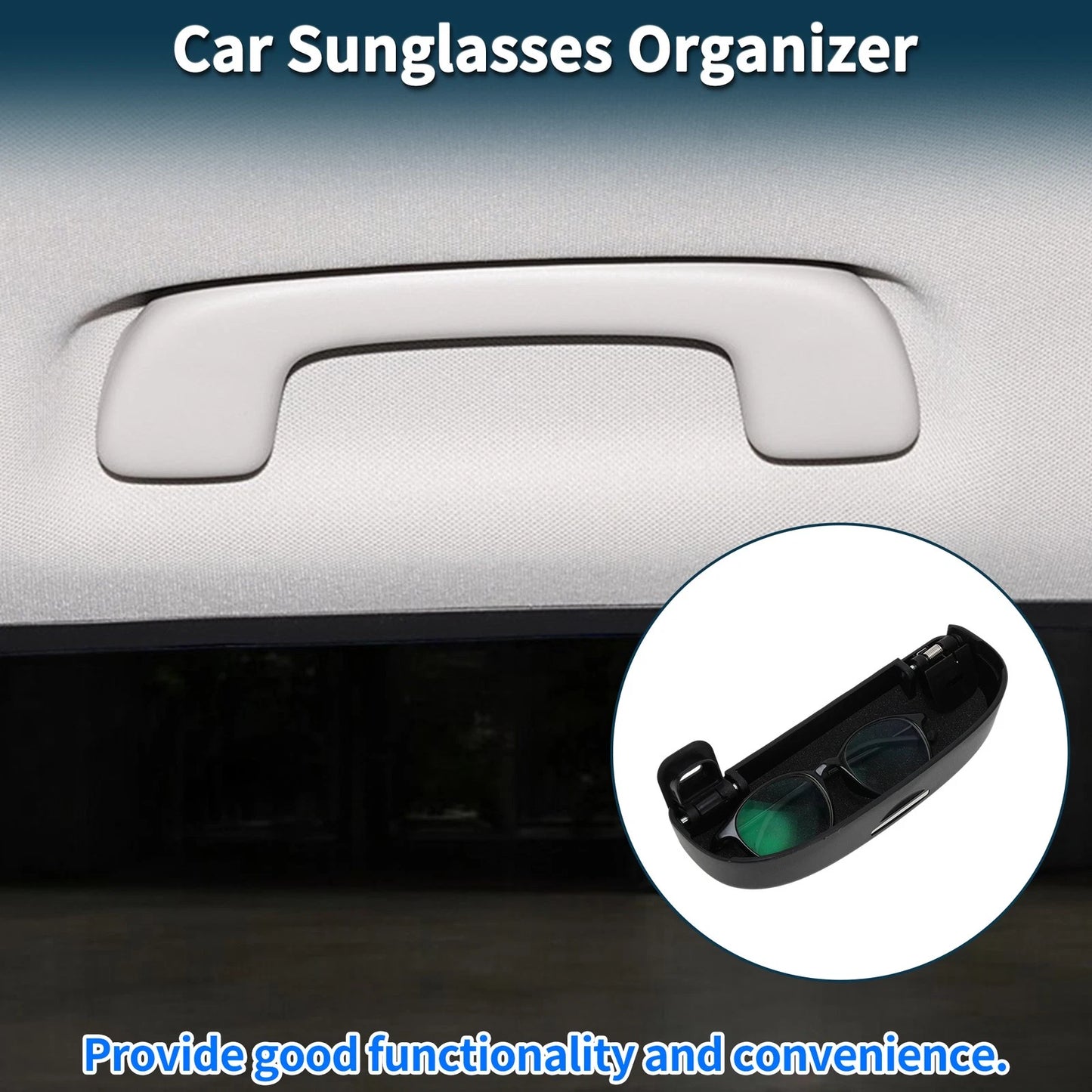 Car Sunglasses Case for Ford Puma MK2 Black (2020-2025) - 1 Set