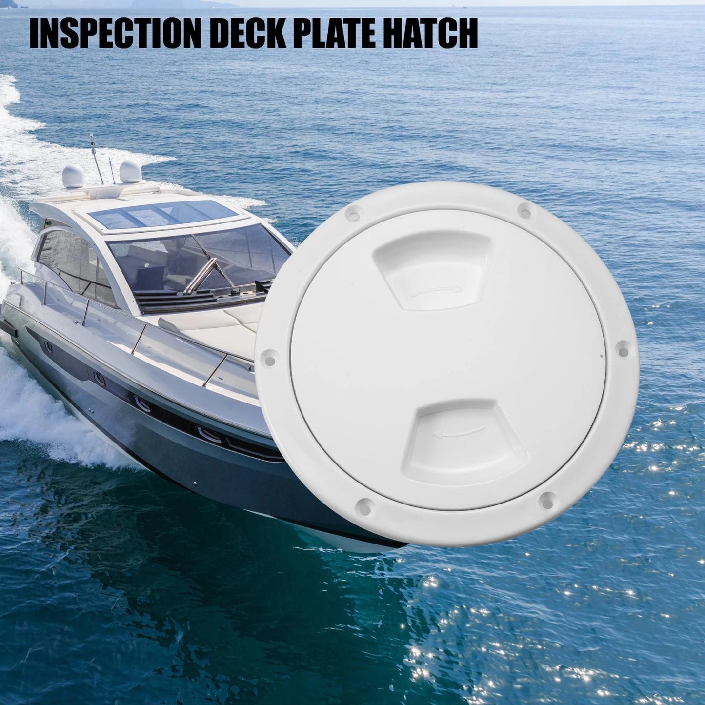 Deck Plate Hatch 5 Inch for Boat White