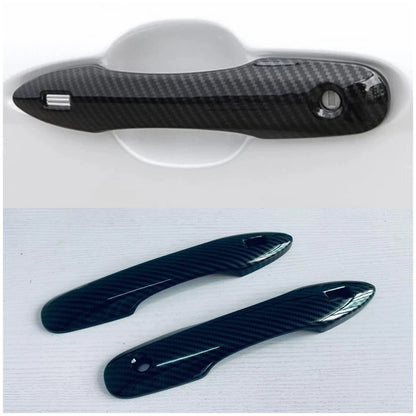 Carbon Fiber Front Door Handle Lid Cover Trim for Toyota Prius (2023-2024) 2 x