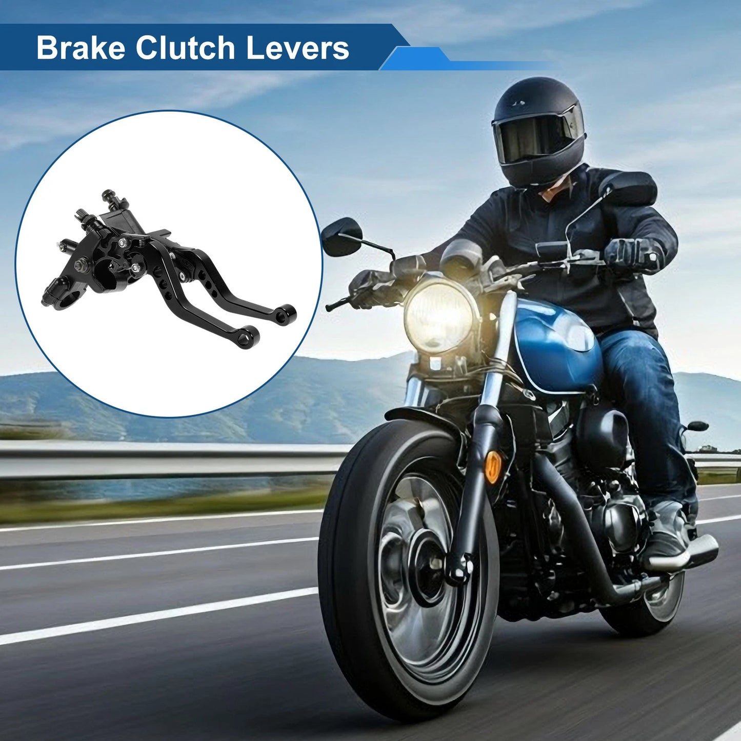 Levers / Adjustable Short / Solid Black Brake Clutch Levers for Honda
