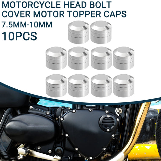 Flat Head Bolt Cover Caps 7.5mm-10mm 10 Pcs for Motorcycle