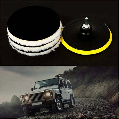 Mop Kit Polishing Pads for Car Polisher with Sticky Disc & Rod Soft Delicate